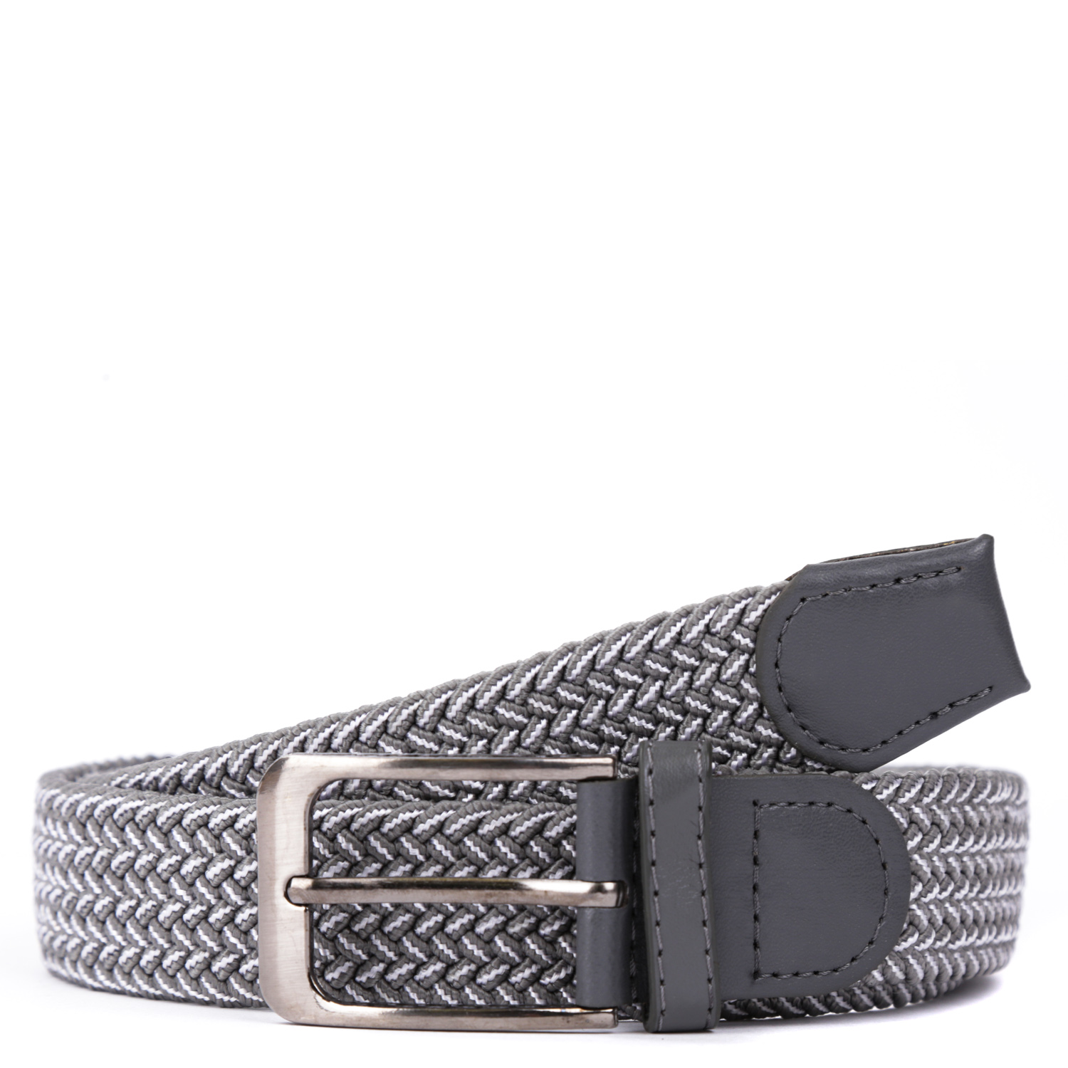 

Ремень унисекс FABRETTI FR143PU-3 серый/белый, 100 см, FR143PU-3