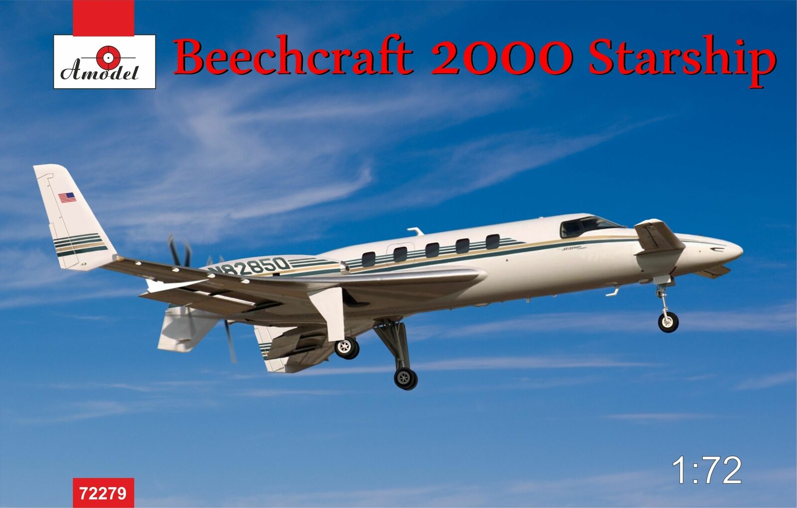 фото Сборная модель amodel 1/72 самолет beechcraft 2000 starship 72279