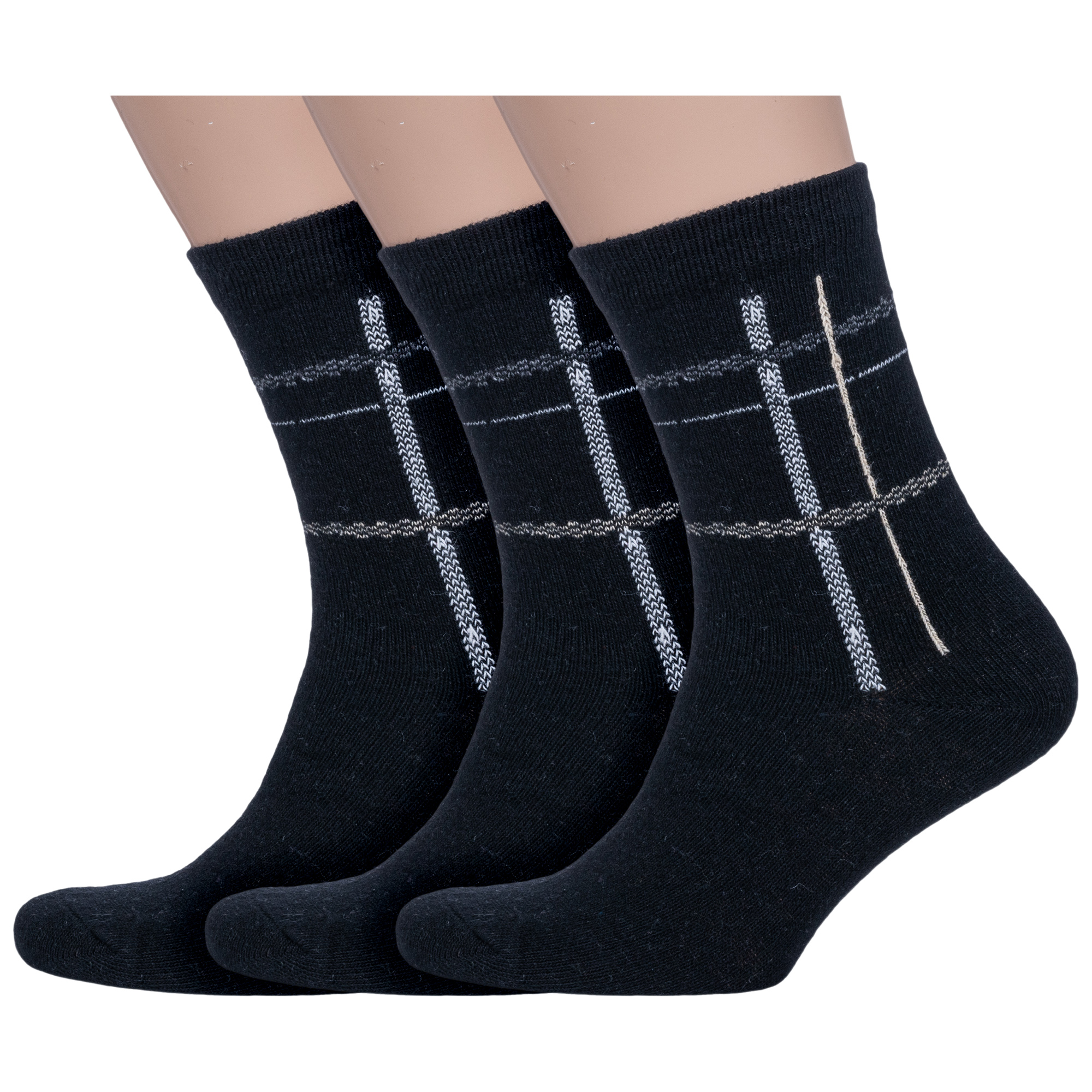 Комплект носков мужских Hobby Line 3-6452 черных 40-44