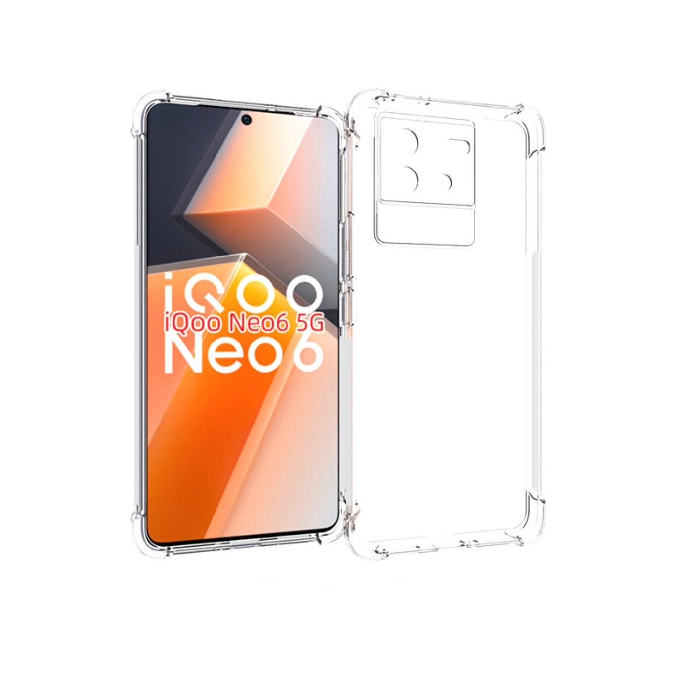 

Чехол задняя-панель-накладка-бампер MyPads Tocco для Vivo iQoo Neo 6 5G с усиленной защито, Прозрачный