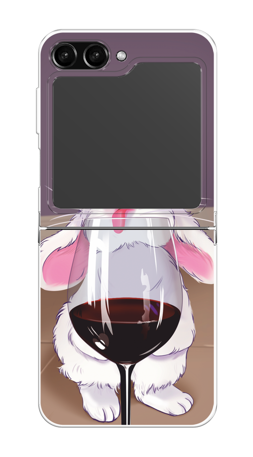 

Чехол на Samsung Galaxy Z Flip 5 "Кролик с бокалом", Белый;розовый;красный, 2108350-1