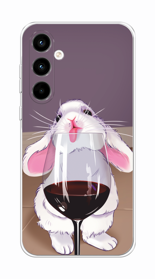 

Чехол на Samsung Galaxy A35 5G "Кролик с бокалом", Белый;розовый;красный, 2109350-1