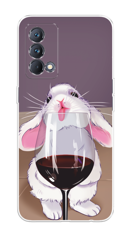 

Чехол на Realme GT Master Edition "Кролик с бокалом", Белый;розовый;красный, 2510450-1