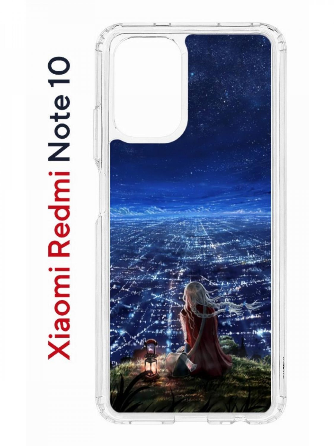 

Чехол на Xiaomi Redmi Note 10/10S Kruche Print Ночные Огни,противоударный бампер с принтом, Прозрачный;синий;зеленый;белый, Ксиоми Редми Нот 10, Редми Нот 10С