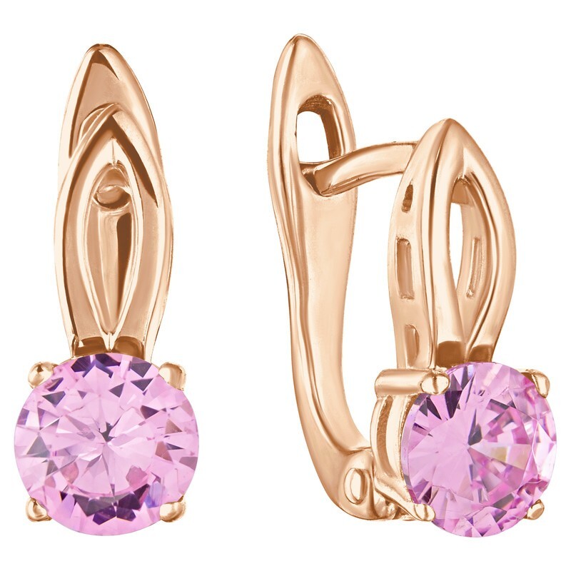 

Серьги из серебра с кристаллом ювелирным LAZURIT-ONLINE 8241RG, 8241RG