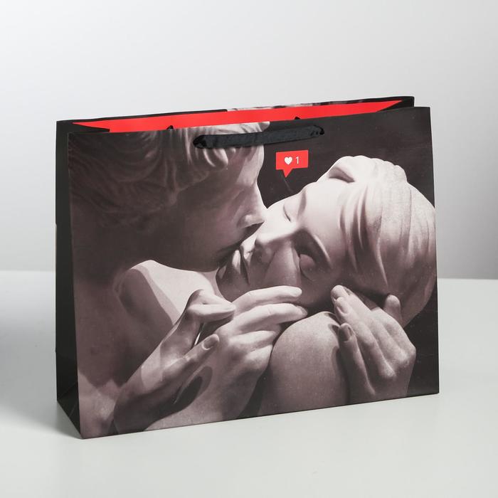 

Пакет ламинированный горизонтальный Love, L 40 x 31 x 11,5 см, Бежевый