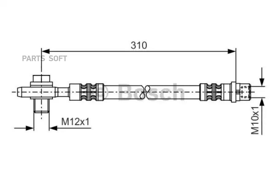 

BOSCH Шланг тормозной BOSCH 1987476308