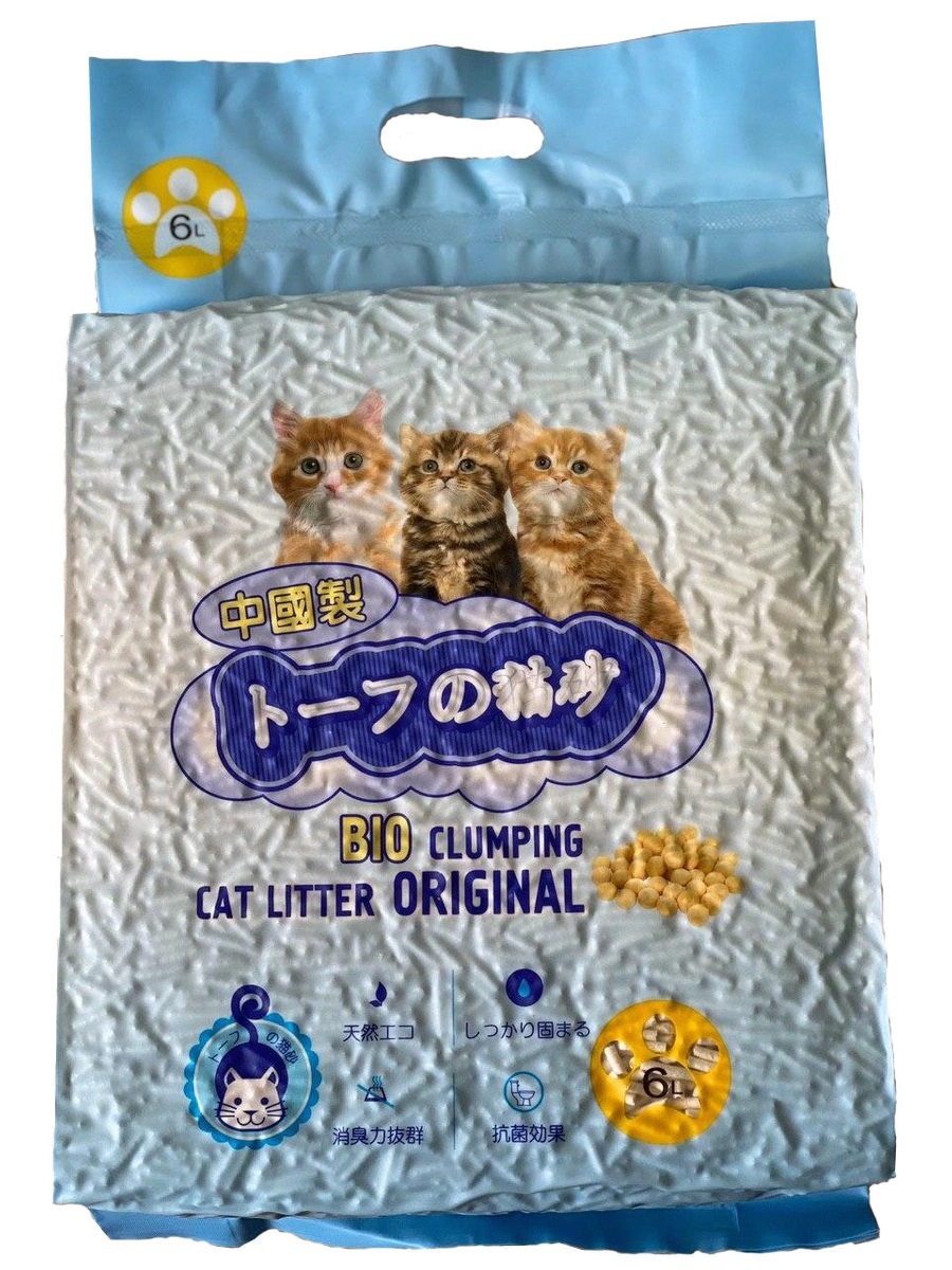 Комкующийся наполнитель для кошек HAKASE AREKKUSU Тофу кукурузный, 2.8 кг, 6 л,