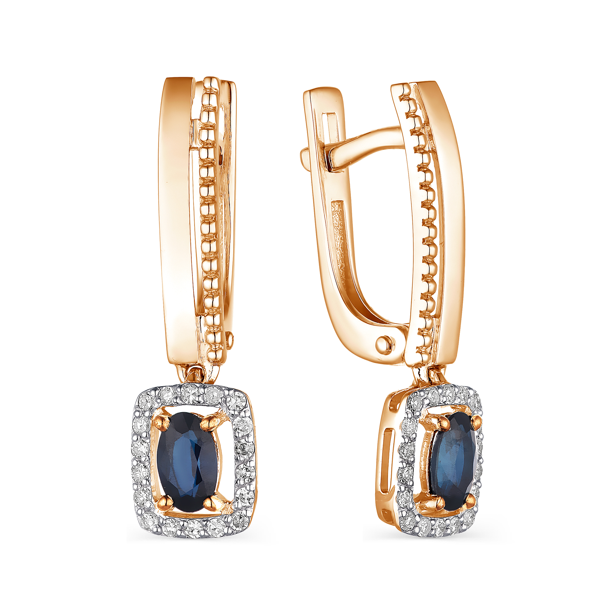

Серьги из красного золота с бриллиантом АЛЬКОР 23586-102, 23586-102