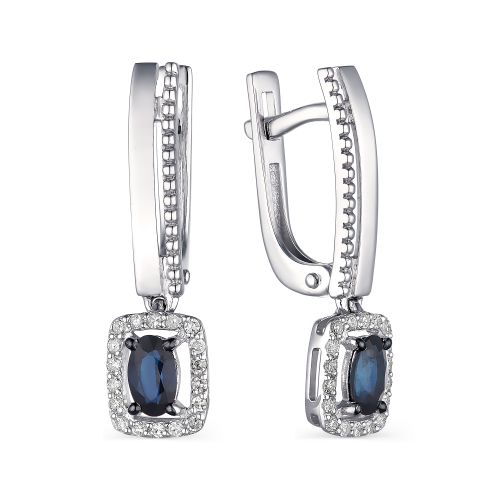 

Серьги из белого золота с бриллиантом АЛЬКОР 23586-202, 23586-202