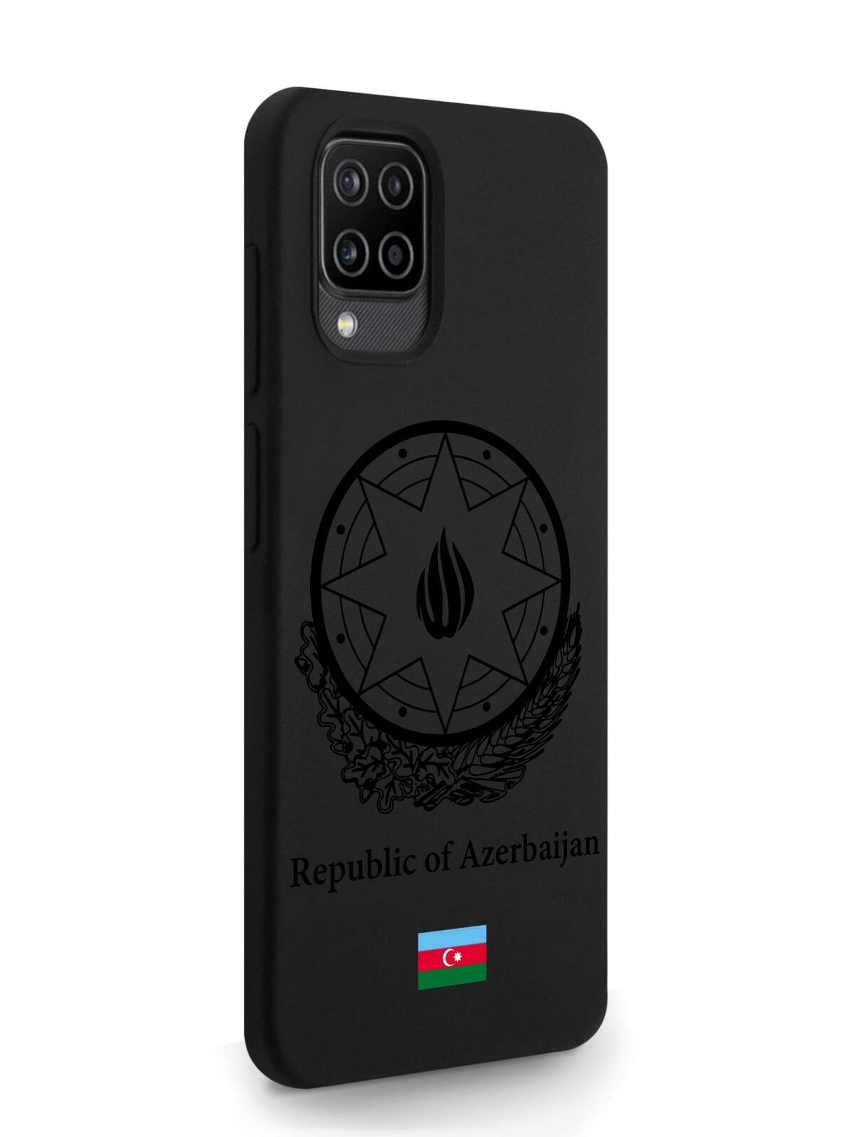 фото Чехол signumcase для samsung galaxy a12 черный лаковый герб азербайджана черный