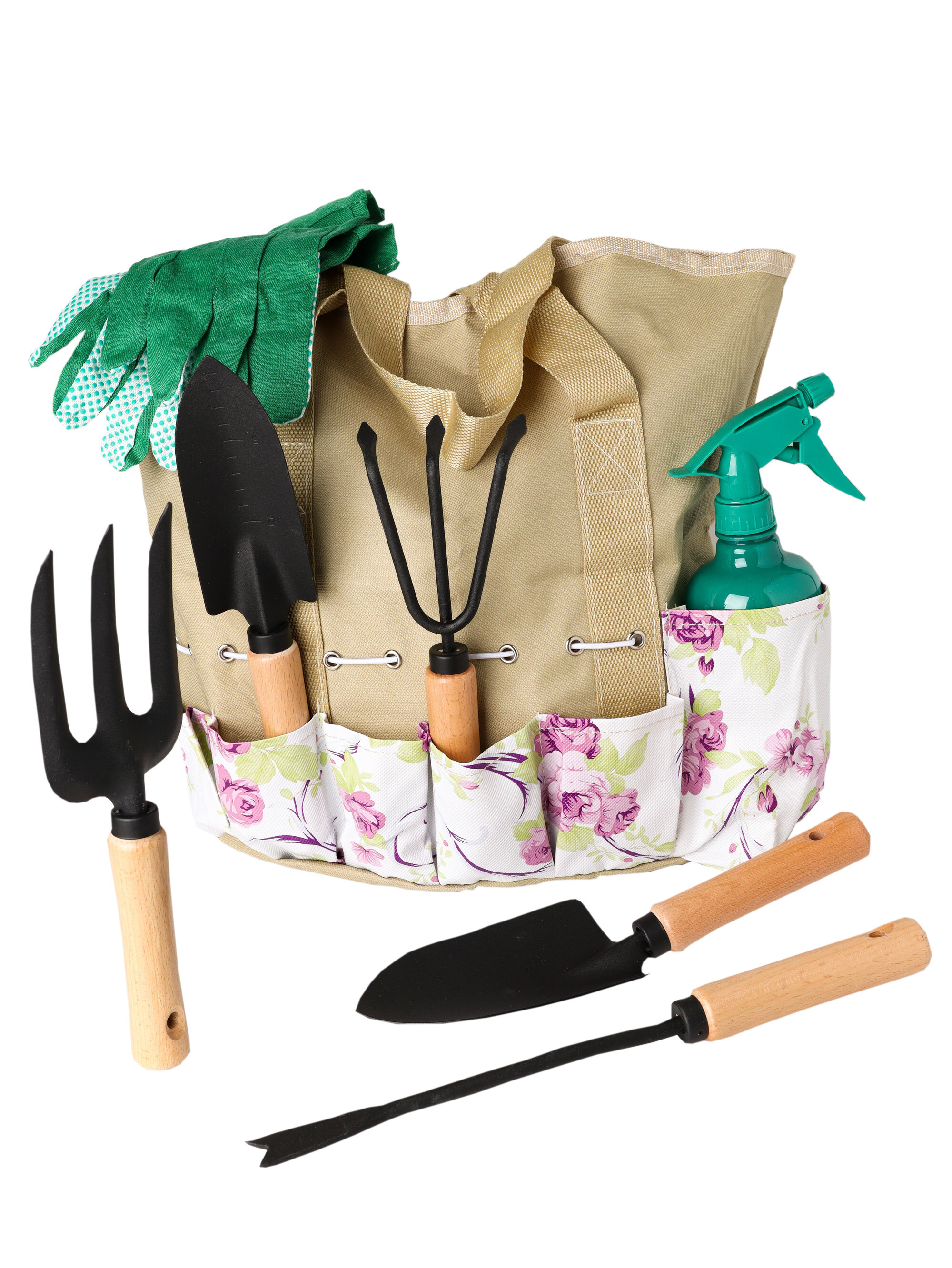 фото Набор садовых интсрументов solmax, садовая сумка с инструментами, 8 предметов