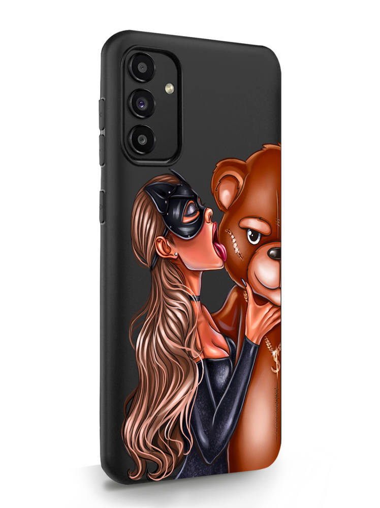 

Чехол MustHaveCase для Samsung Galaxy A13 Кошечка и мишка черный, Samsung Galaxy A13 Кошечка и мишка