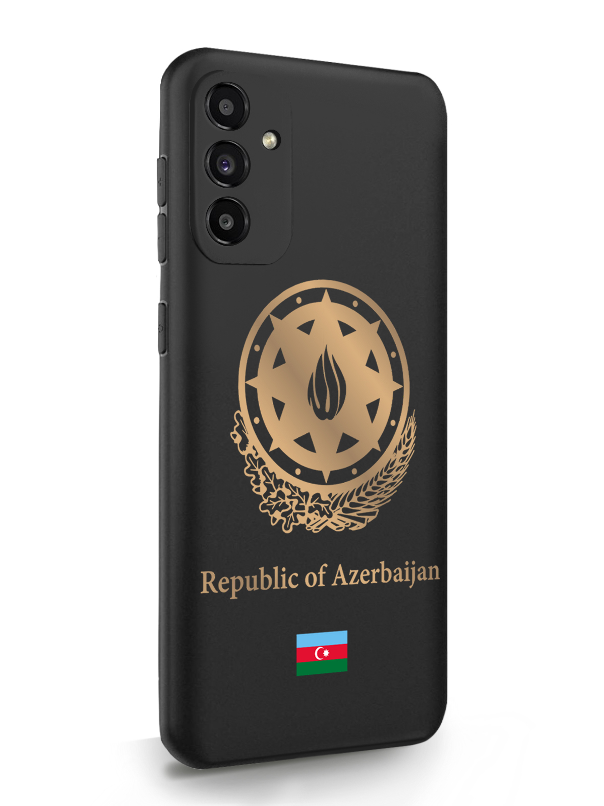 фото Чехол signumcase для samsung galaxy a13 золотой герб азербайджана черный