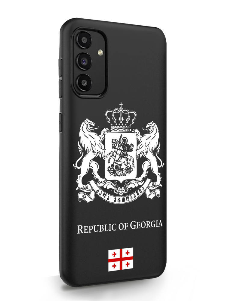 

Чехол SignumCase для Samsung Galaxy A13 Белый Герб Грузии черный, Samsung Galaxy A13 Белый Герб Грузии