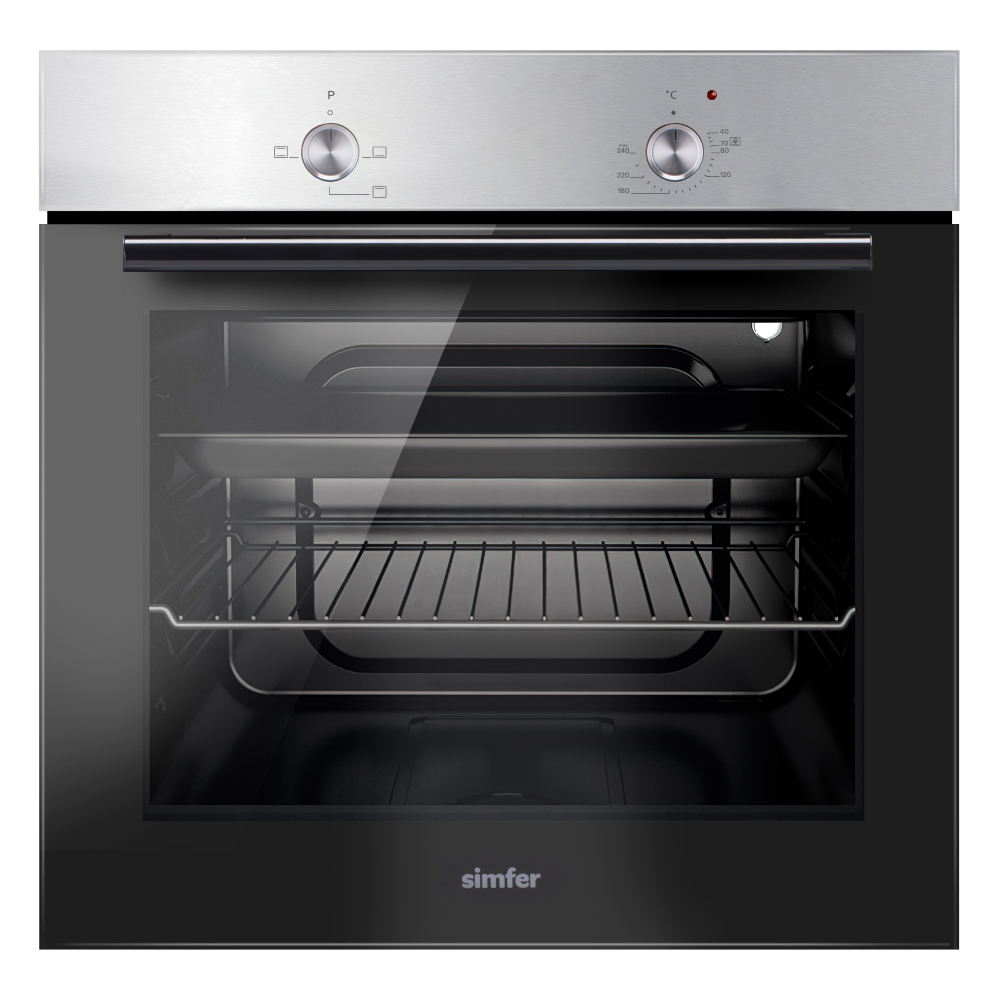 

Встраиваемый электрический духовой шкаф Simfer B6EM04070 Black, Silver, B6EM04070