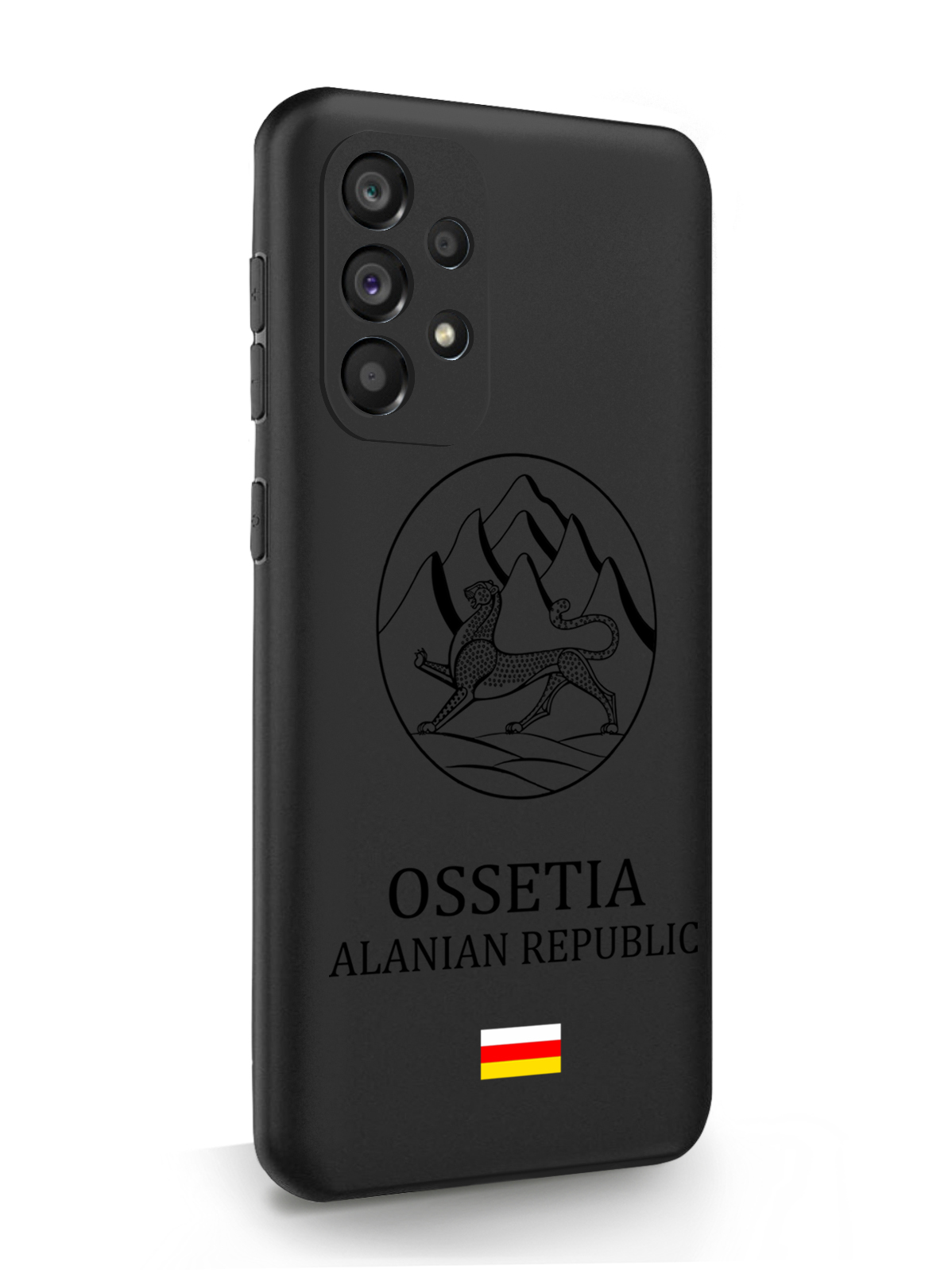 

Чехол SignumCase для Samsung Galaxy A53, черный лаковый Герб Северной Осетии, черный