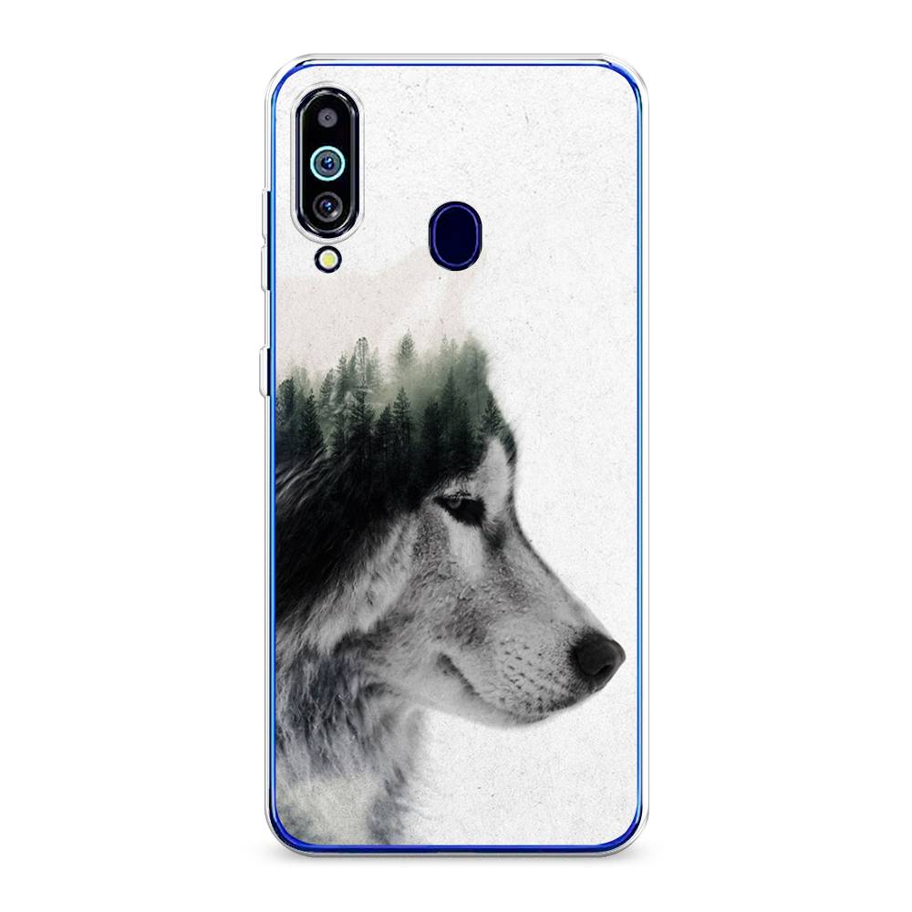 

Чехол на Samsung Galaxy M40 "Волк лес", Серый;белый, 28750-1