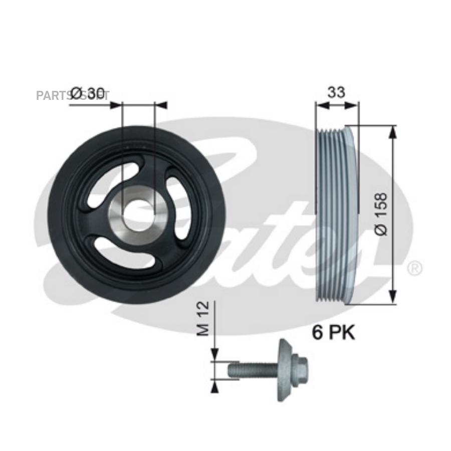 

Шкив Gates TVD1061A