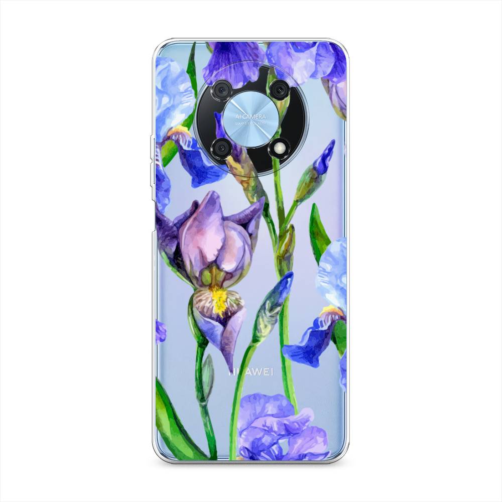 

Чехол Awog на Huawei Nova Y90 "Синие ирисы", Разноцветный