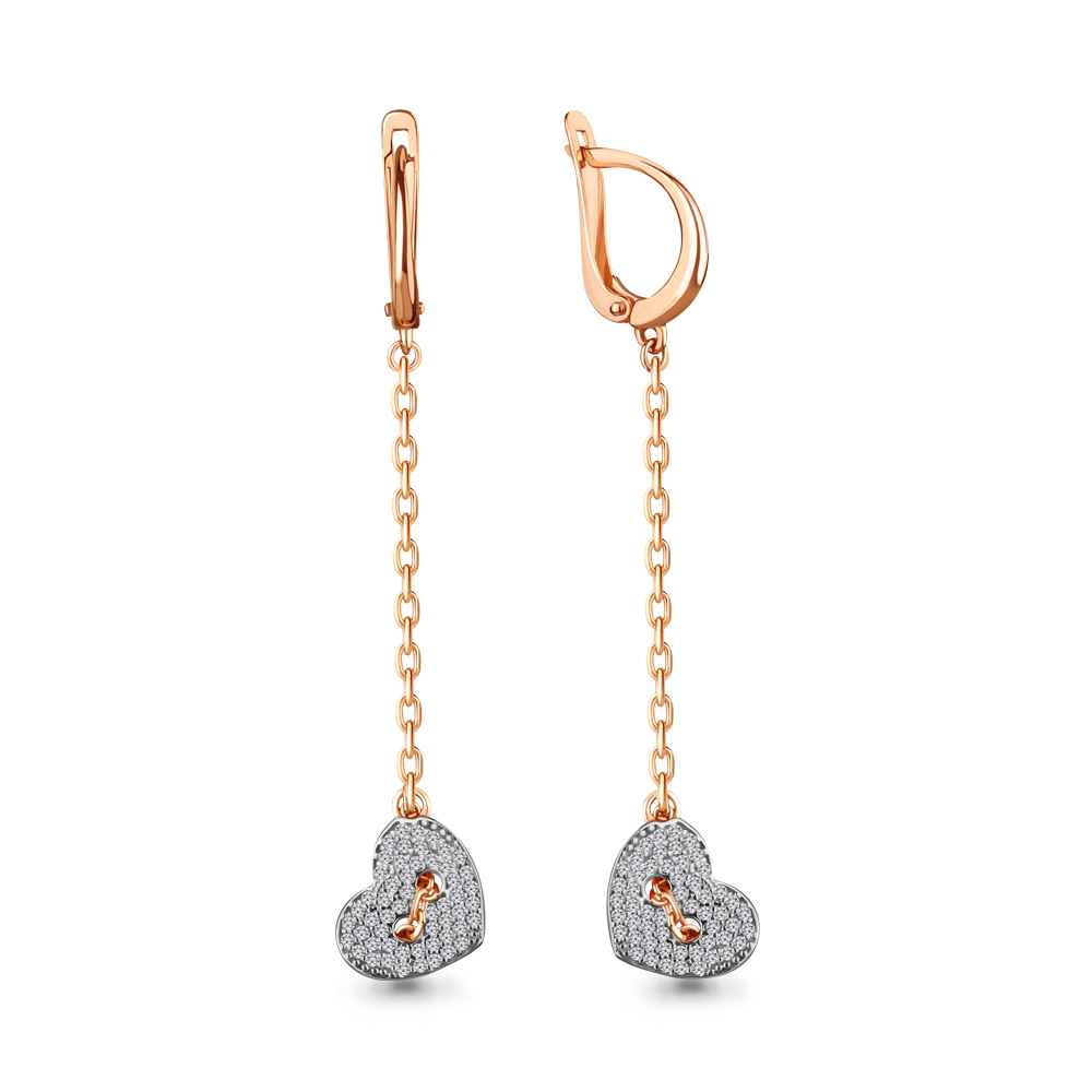 

Серьги из серебра с фианитом Aquamarine 46508А_925_з, 46508А_925_з