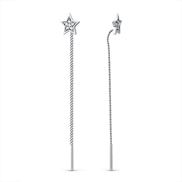 

Серьги из серебра с фианитом Красносельский Ювелирпром 320701G287, 320701G287