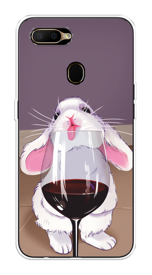 

Чехол на Oppo A5s "Кролик с бокалом", Белый;розовый;красный, 252350-1