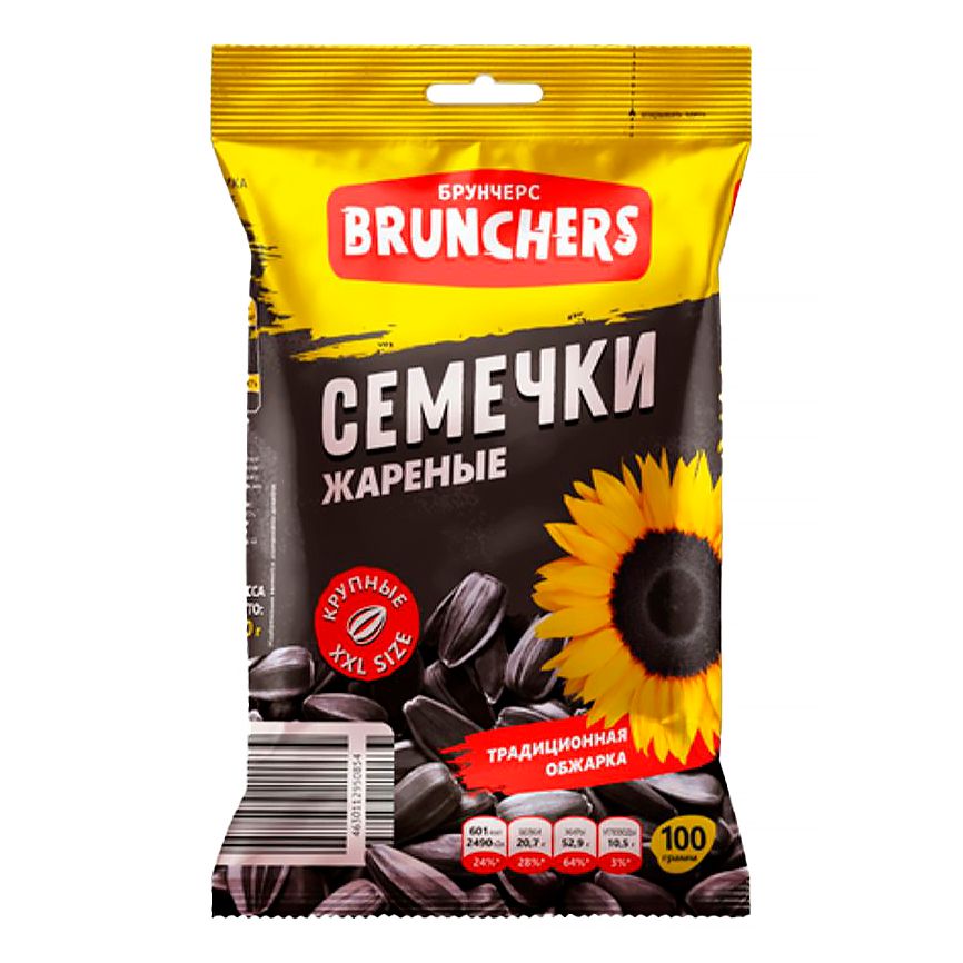 Семена подсолнечника Brunchers жареные соленые 100 г 34₽