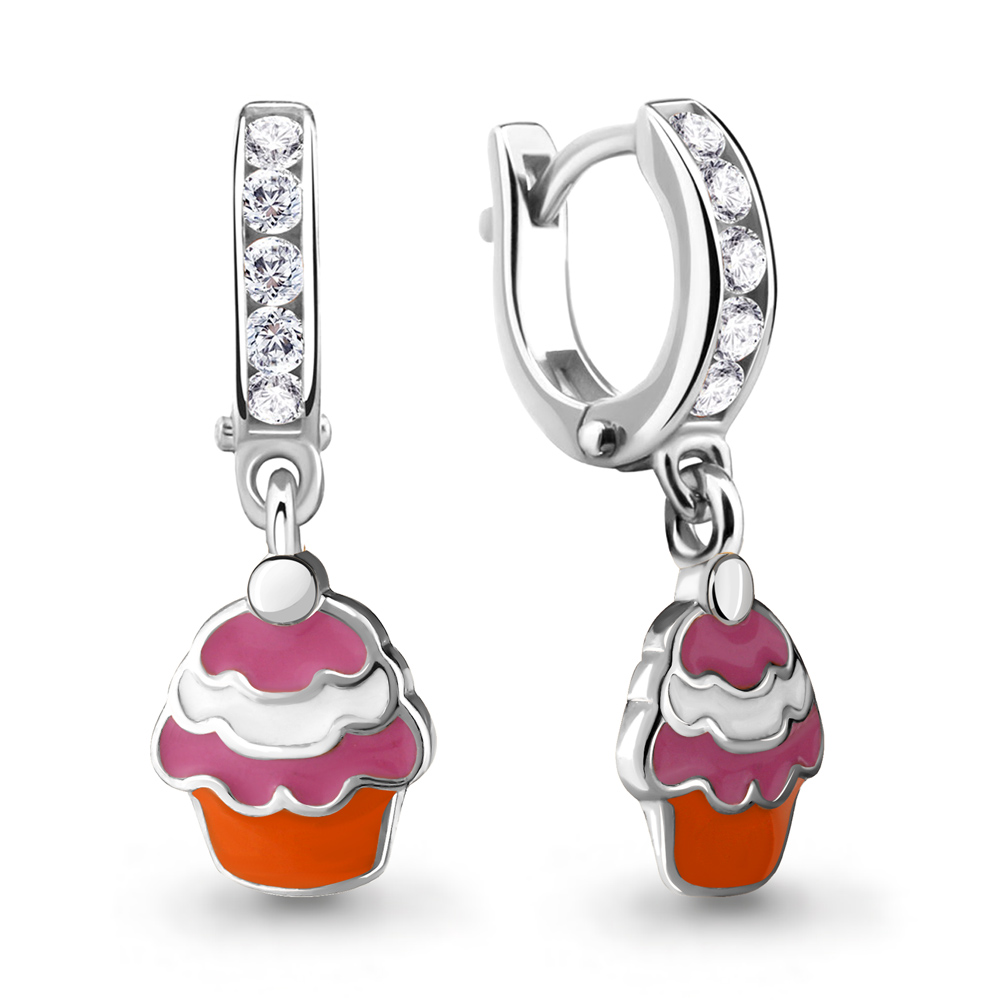 

Серьги из серебра с фианитом Aquamarine 46536А_925_р, 46536А_925_р