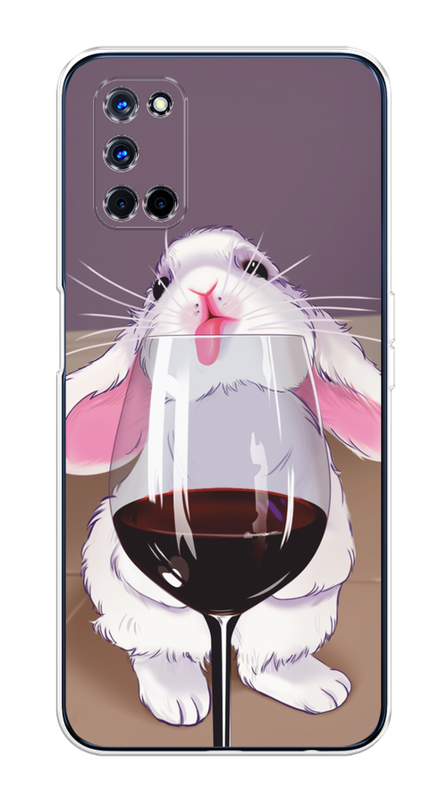 

Чехол на Oppo A52/A72 "Кролик с бокалом", Белый;розовый;красный, 253250-1