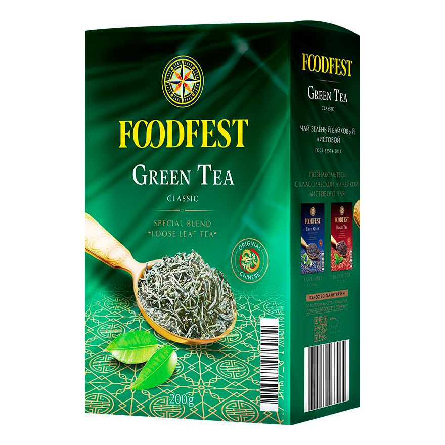 Чай зеленый Foodfest Green Tea Classic листовой 200 г 199₽