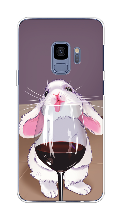 

Чехол на Samsung Galaxy S9 "Кролик с бокалом", Белый;розовый;красный, 25750-1