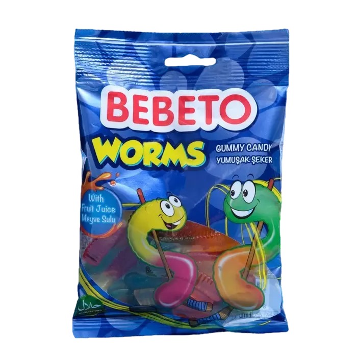 Жевательный мармелад BEBETO WORMS, 70 г