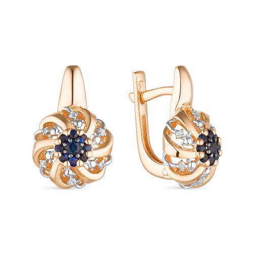 

Серьги из красного золота с бриллиантом АЛЬКОР 23638-102, 23638-102