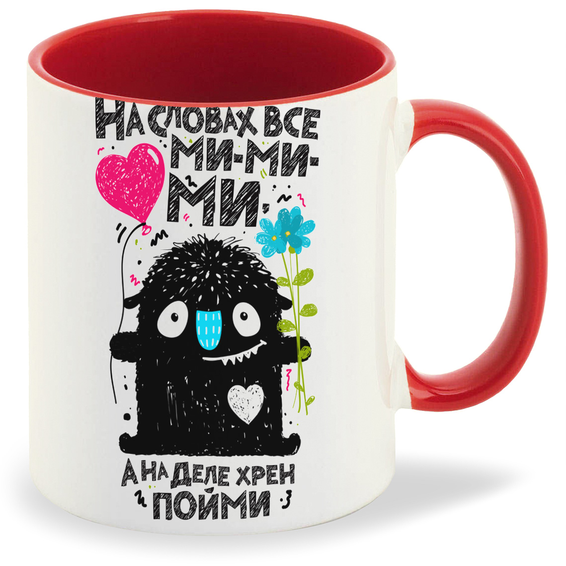 

Кружка CoolPodarok На словах все ми-ми-ми, На словах все ми-ми-ми