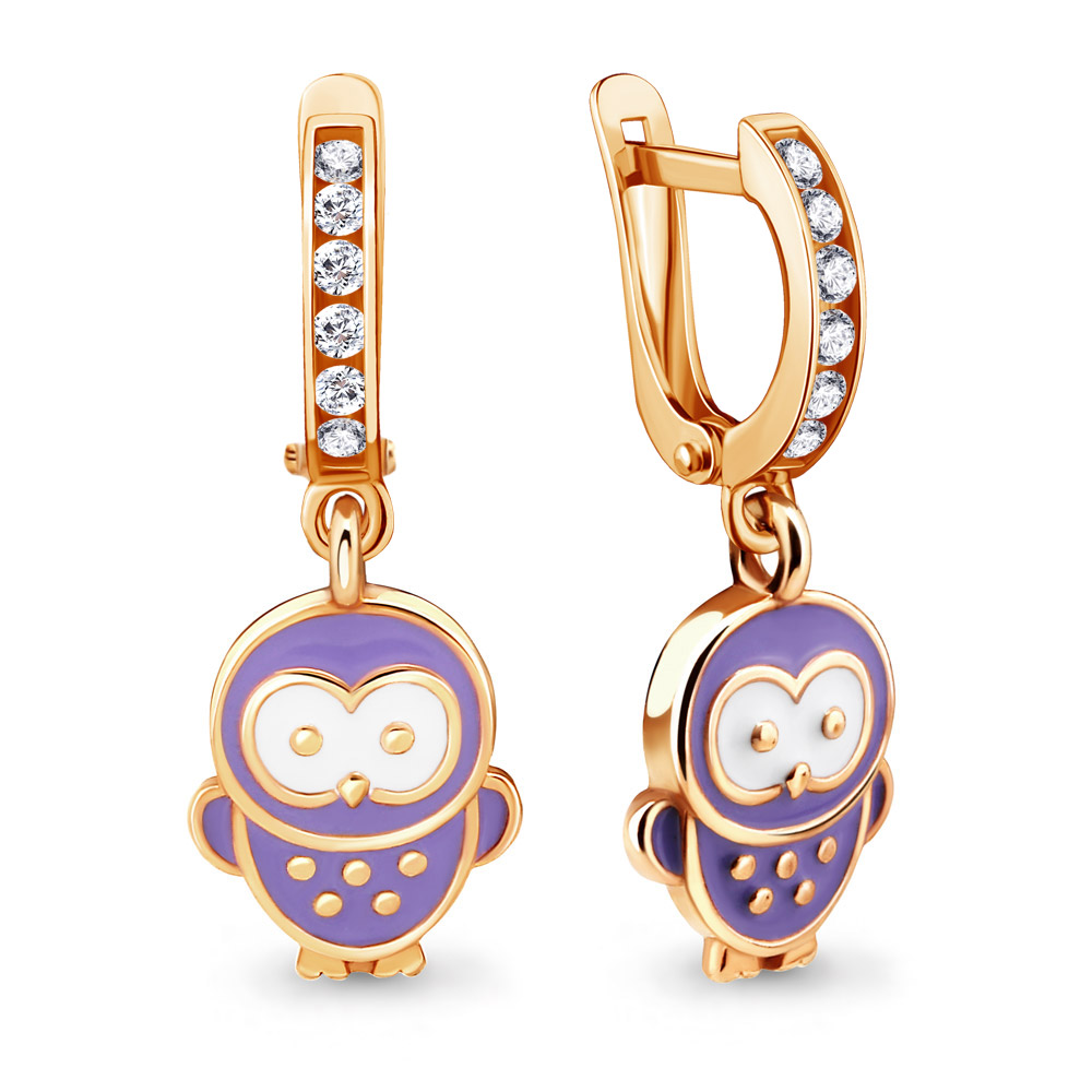 

Серьги из серебра с фианитом Aquamarine 46539А_925_з, 46539А_925_з