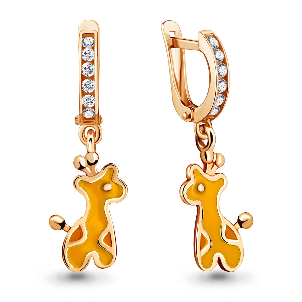 

Серьги из серебра с фианитом Aquamarine 46541А_925_з, 46541А_925_з