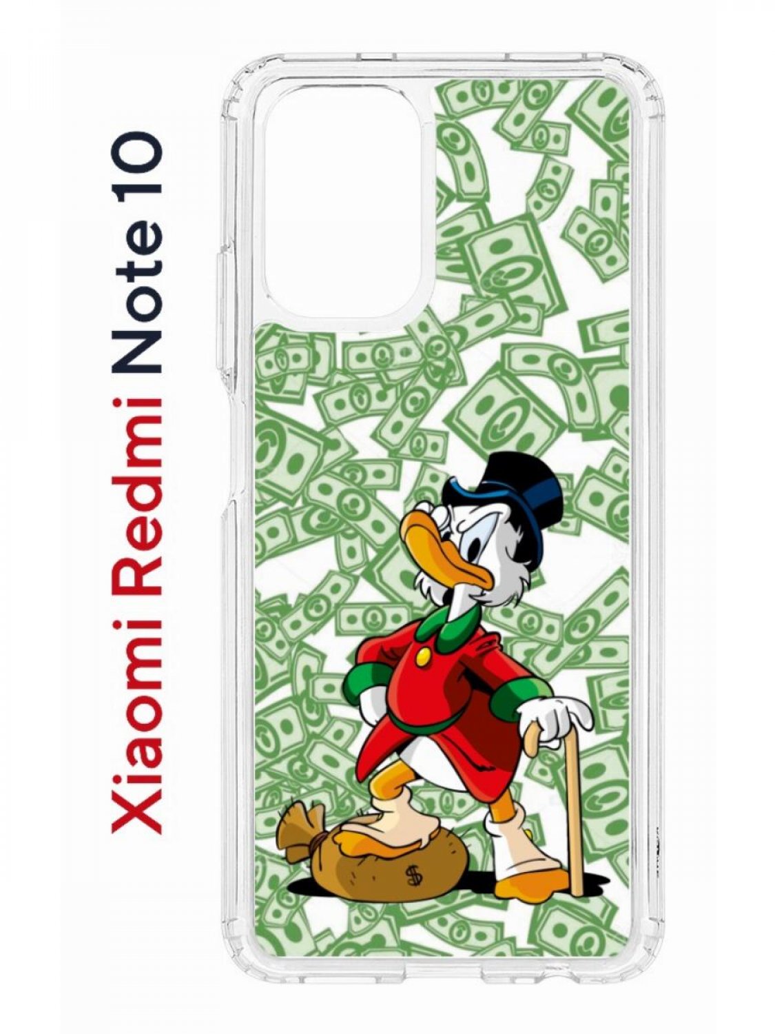 Чехол на Xiaomi Redmi Note 10/10S Kruche Print MacMoney,противоударный бампер с принтом