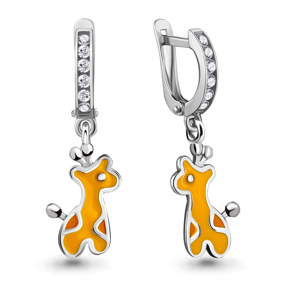 

Серьги из серебра с фианитом Aquamarine 46541А_925_р, 46541А_925_р
