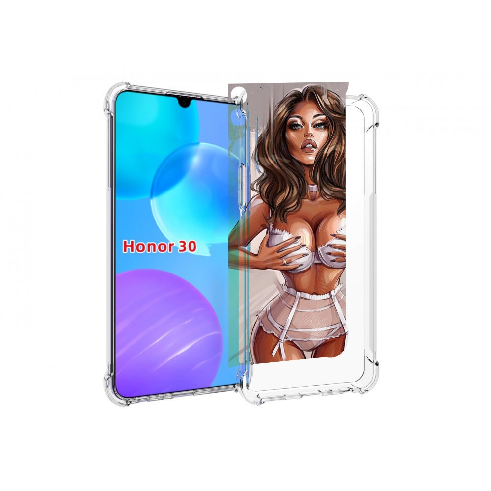 

Чехол MyPads Девушка-в-кружевном для Huawei Honor 30 Lite, Tocco