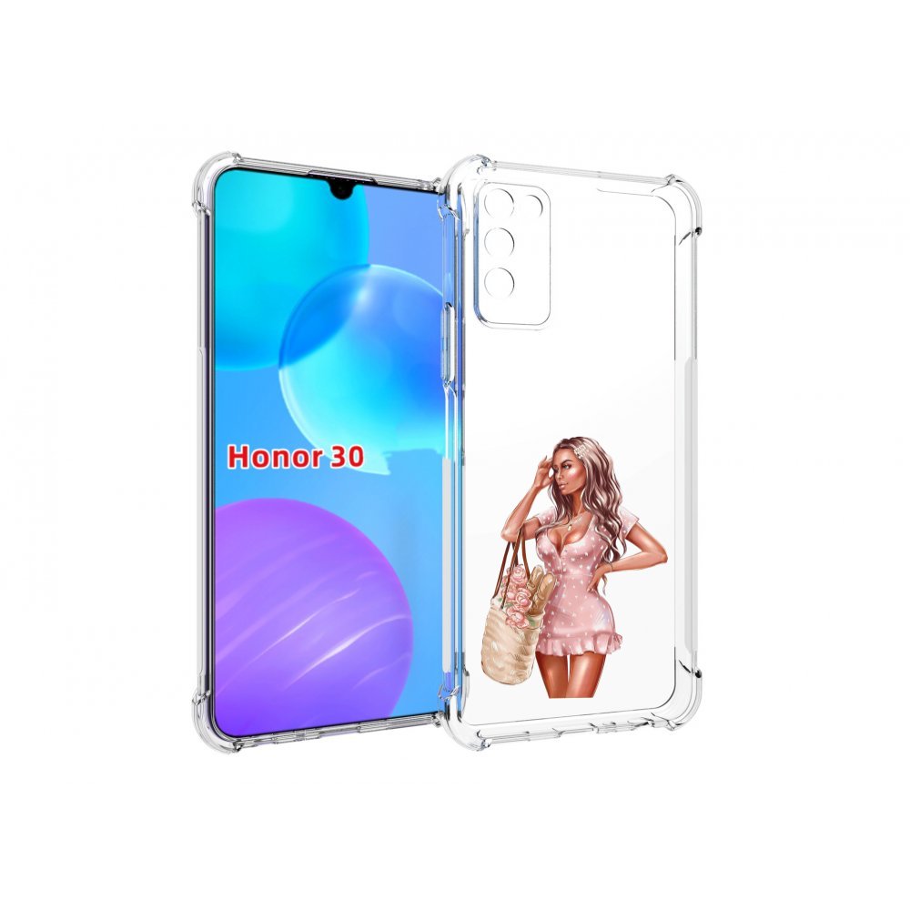 

Чехол MyPads Девушка-в-мини-платье женский для Huawei Honor 30 Lite, Tocco