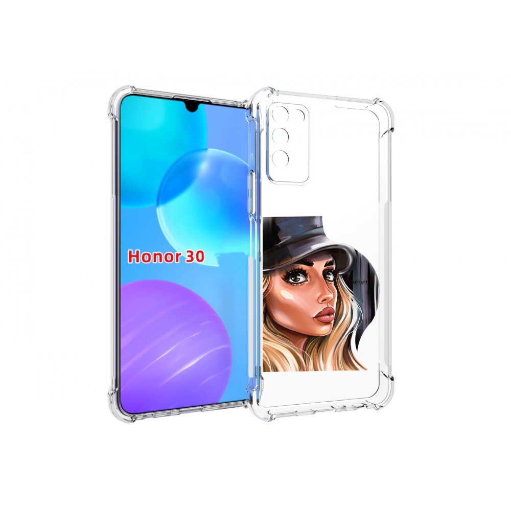 

Чехол MyPads Девушка-в-шляпе женский для Huawei Honor 30 Lite, Tocco