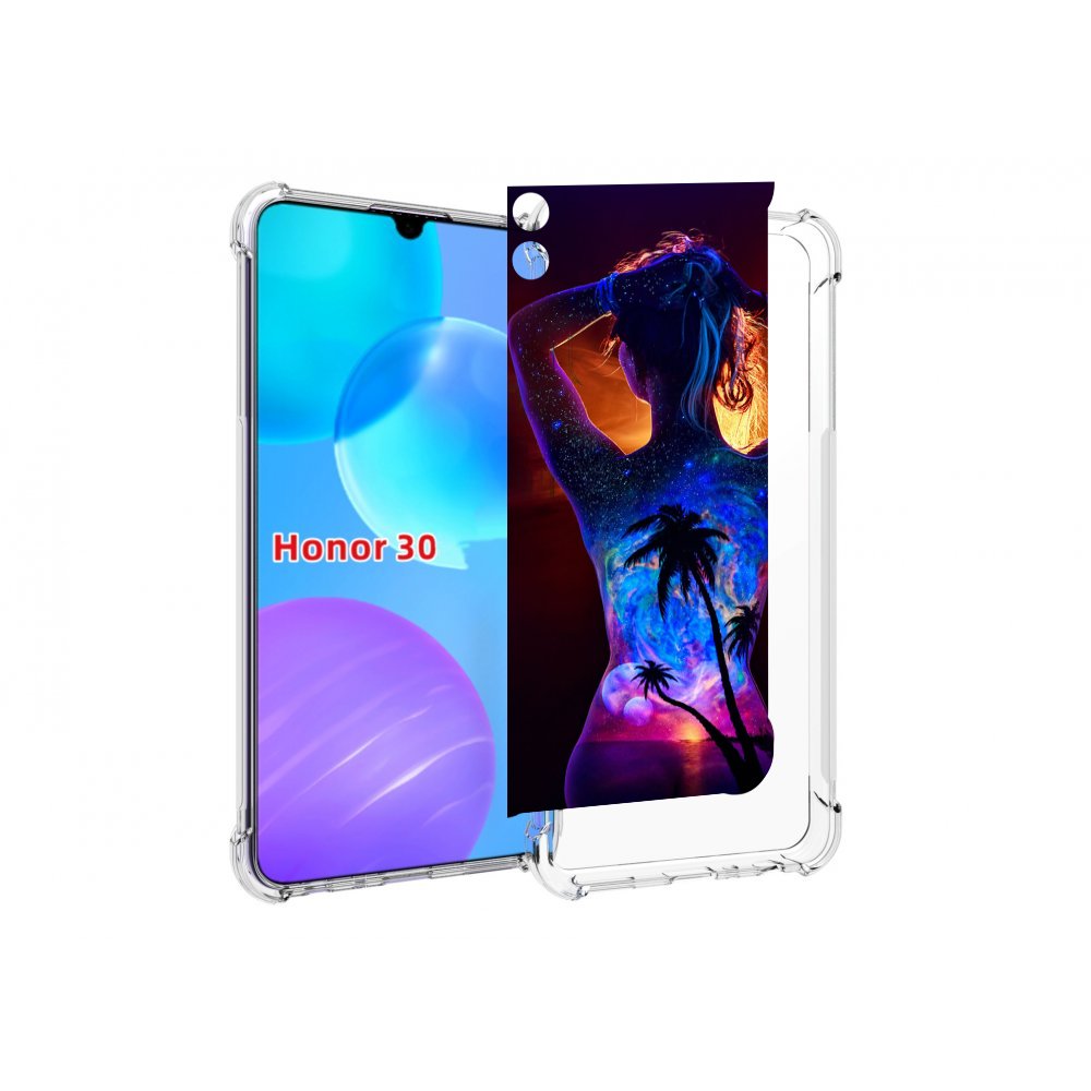 

Чехол MyPads Девушка-и-пальмы женский для Huawei Honor 30 Lite, Tocco