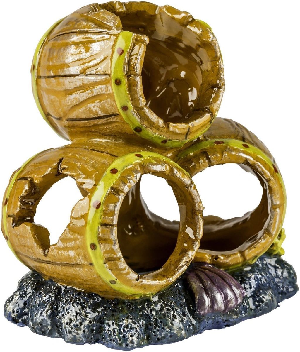 фото Декорация для аквариума glofish бочки, пластик