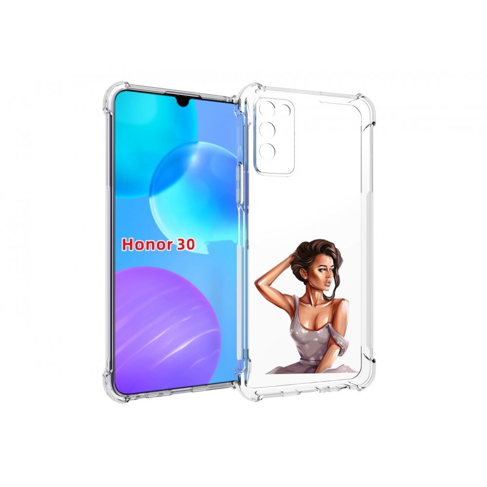 

Чехол MyPads Девушка-с-прической женский для Huawei Honor 30 Lite, Tocco