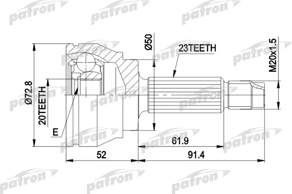 

ШРУС PATRON PCV1037