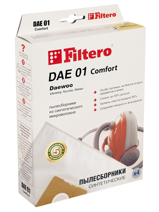 фото Пылесборник для пылесоса filtero dae 01 comfort