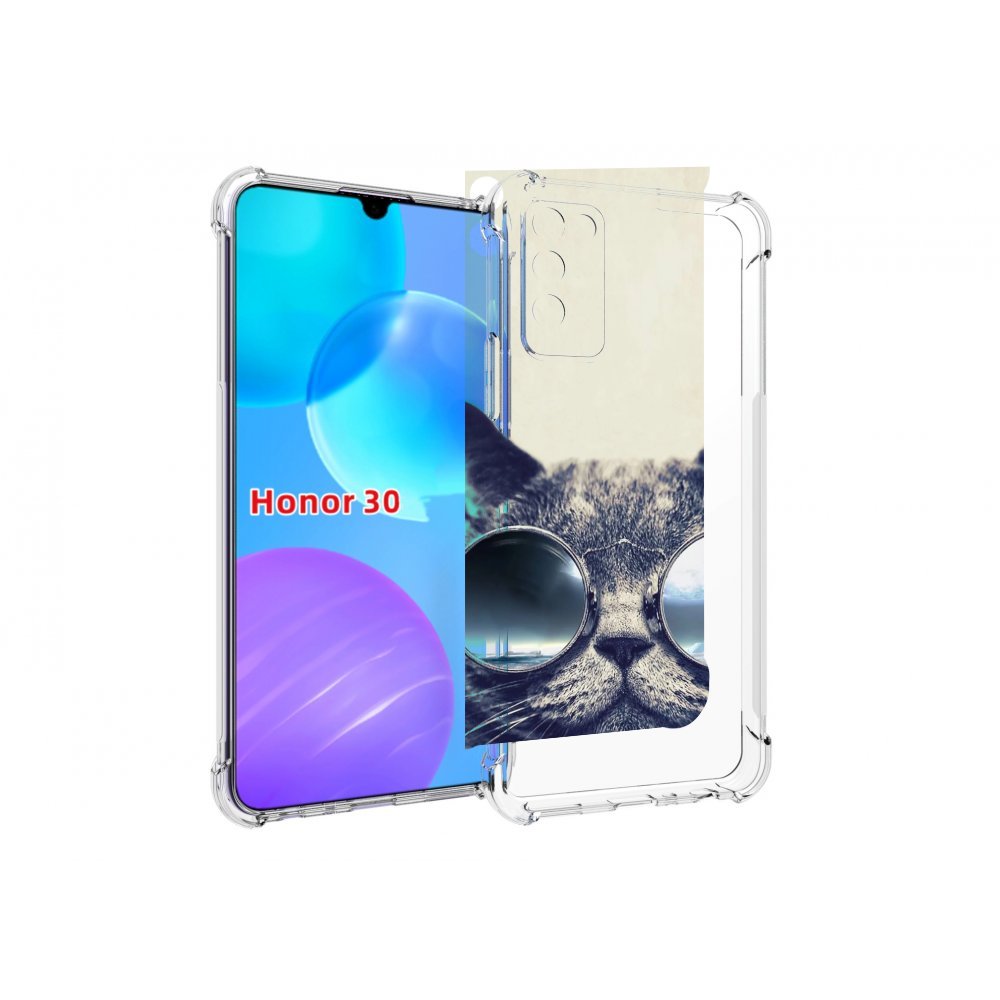 

Чехол MyPads Кот-в-очках-2 для Huawei Honor 30 Lite, Tocco