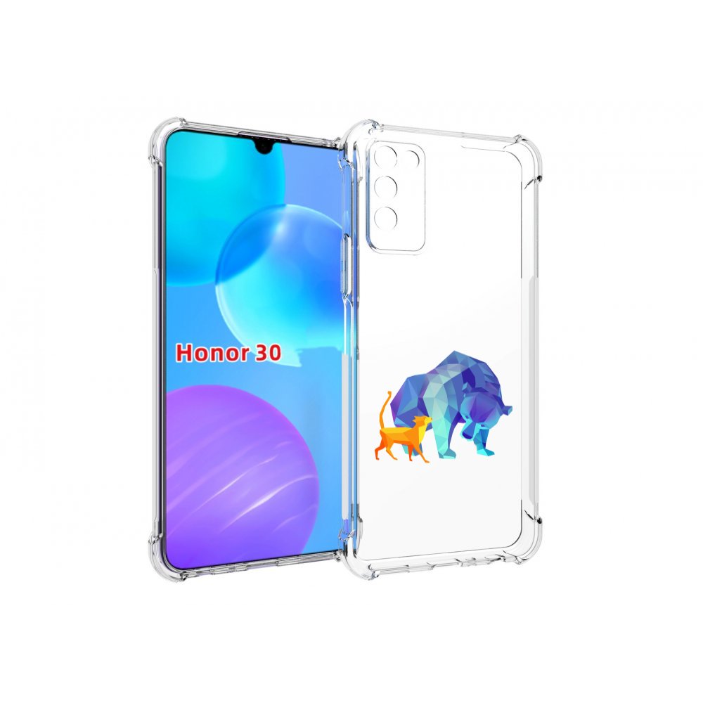 

Чехол MyPads Кот-и-медведь для Huawei Honor 30 Lite, Tocco