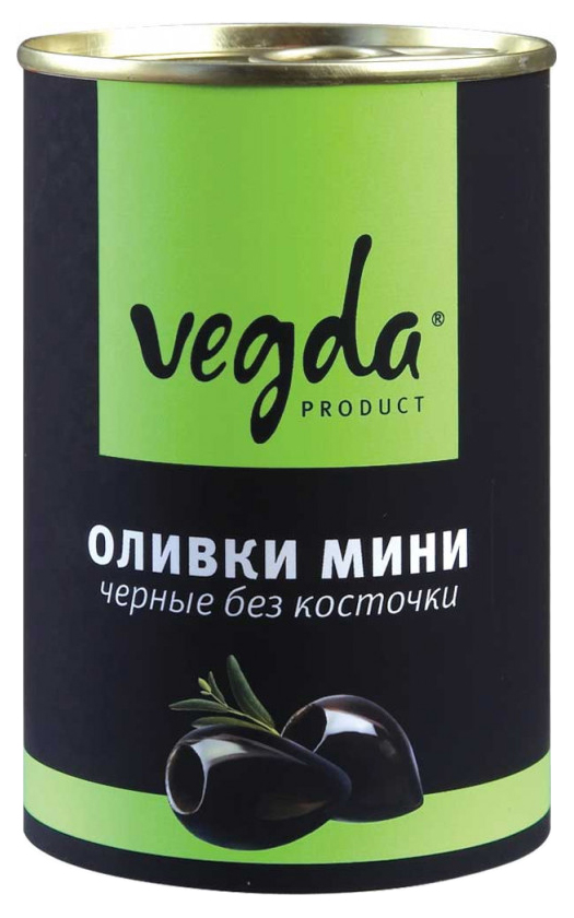 фото Оливки vegda product черные мини без косточки 300 г